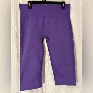Lululemon Seamlessly Street Crop Heathered Iris Flower Purple Leggings